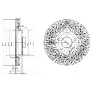 Диск тормозной - Delphi BG3986