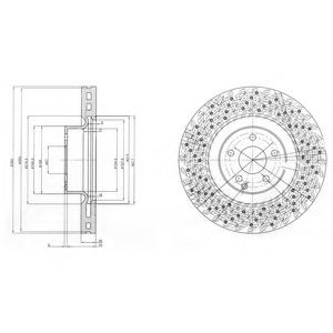 Диск тормозной Delphi BG9879 Мерседес 24636₽