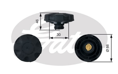 Крышка расширительного бачка системы охлаждения - Gates RC248
