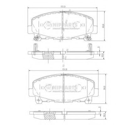 Колодки тормозные Honda Accord передние   sale | перед | - Nipparts N3604069