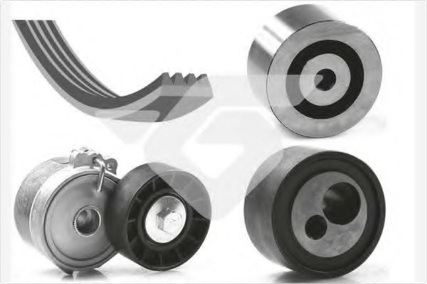 Комплект поликлинового ремня - Hutchinson KHV 125