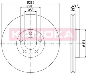 Диск тормозной - Kamoka 103312