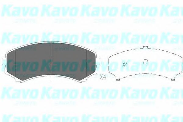 Колодки тормозные дисковые - KAVO PARTS KBP-4504