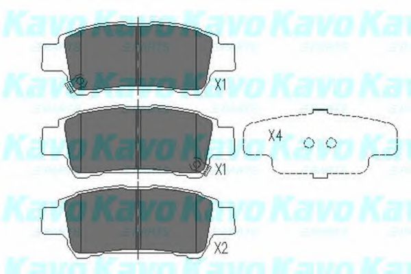 Колодки тормозные дисковые - KAVO PARTS KBP-9014