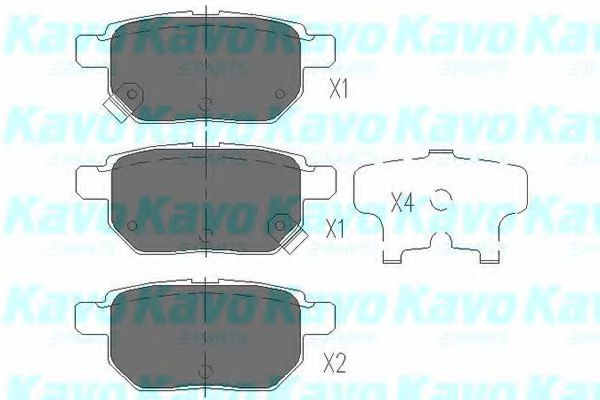 Колодки тормозные дисковые | зад | - KAVO PARTS KBP-9025