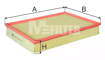 Вставка воздушного фильтра - MFILTER K 747