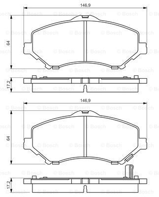 Колодки тормозные дисковые - Bosch 986494493