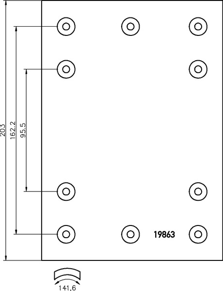Комплект тормозных башмаков, барабанные тормоза - Textar 1986201
