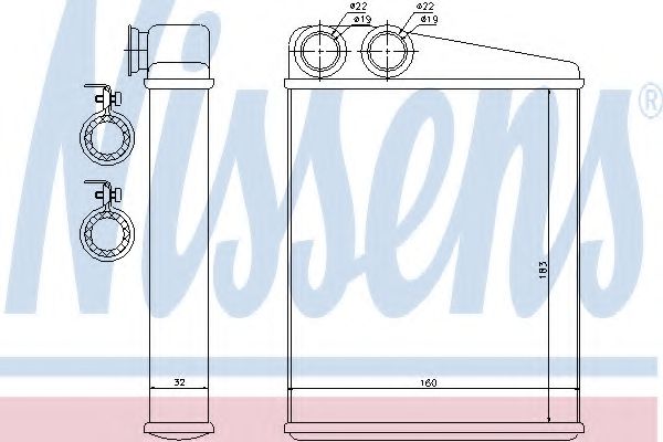 Теплообменник, отопление салона - Nissens 70807