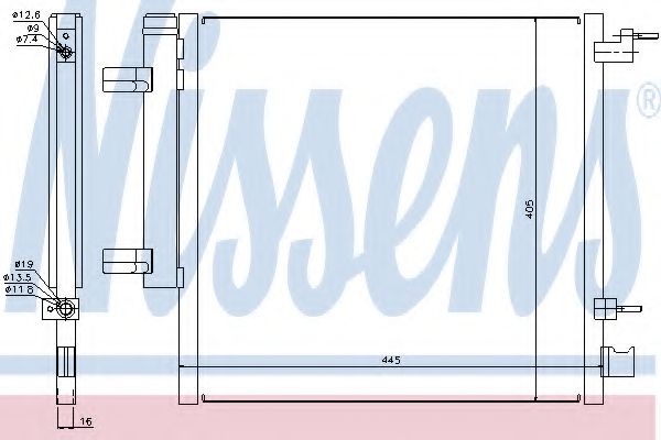 Радиатор кондиционера - Nissens 940247