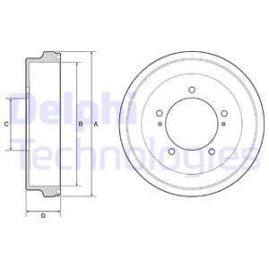 Тормозной барабан Delphi BF512 SUZUKI GRAND VITARA I 17528₽