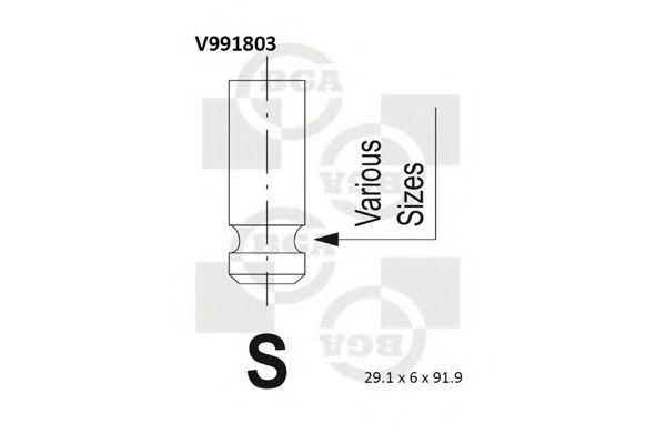 Впускной клапан - BGA V991803