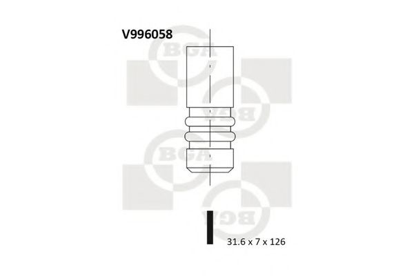 Клапан выпускной - BGA V996058