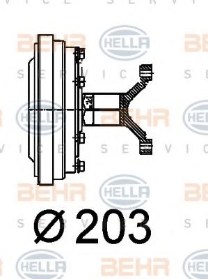 Сцепление, вентилятор радиатора - Hella 8MV 376 757-171