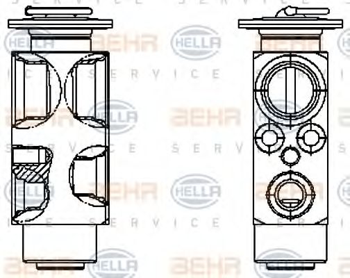 Расширительный клапан, кондиционер - Hella 8UW 351 336-161