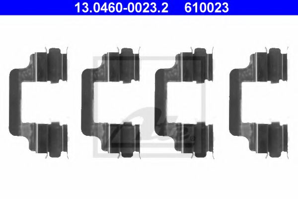 Ремкомплект дисковых тормозных колодок - ATE 13.0460-0023.2