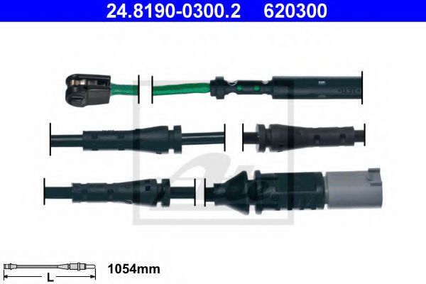 Сигнализатор, износ тормозных колодок - ATE 24.8190-0300.2