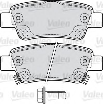 Колодки тормозные дисковые | зад | - Valeo 601038