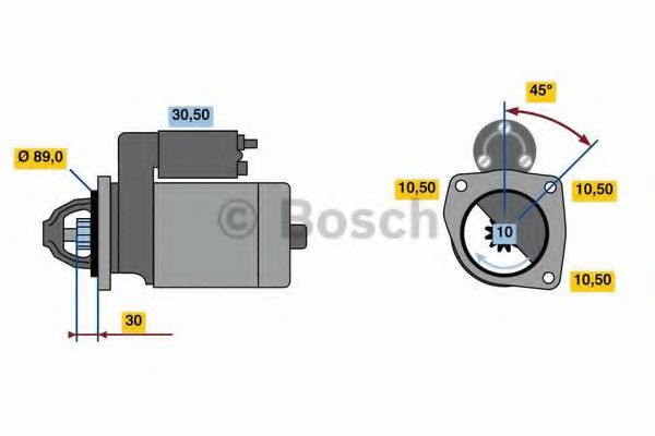 Стартер - Bosch 0 001 262 020