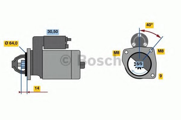 Стартер - Bosch 0 986 019 301