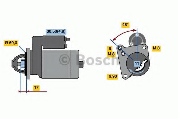 Стартер Bosch 0986023050