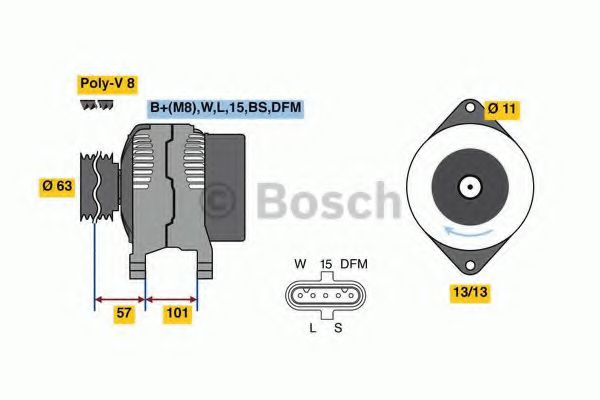 Генератор - Bosch 0 986 049 360