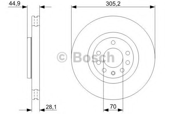 Диск тормозной | перед | - Bosch 0 986 479 325