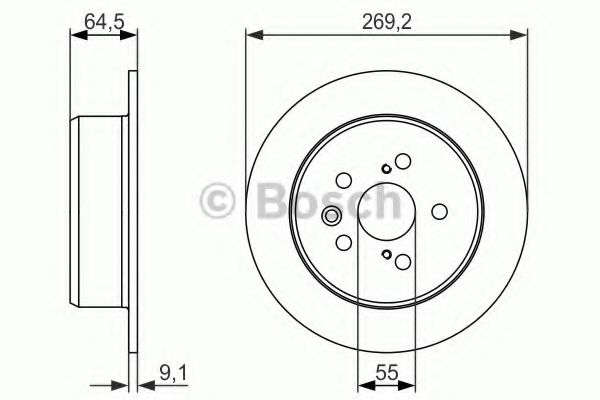 Диск тормозной | зад | - Bosch 0 986 479 336