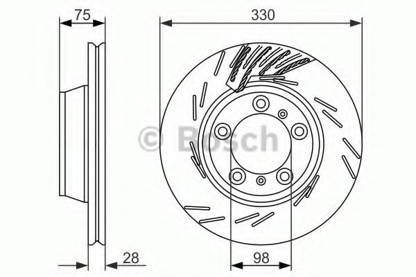 Диск тормозной | зад | - Bosch 0 986 479 732