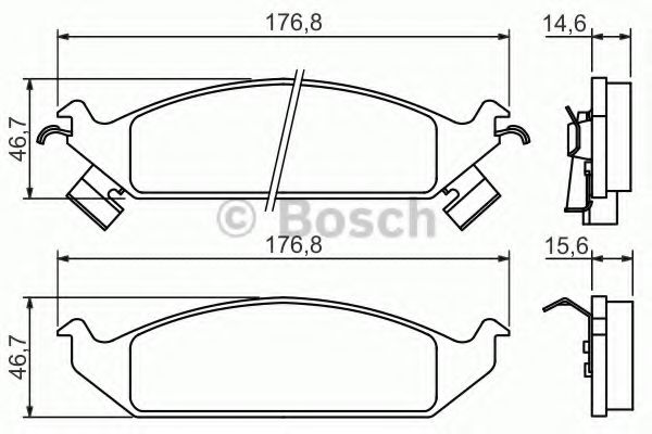 Комплект тормозных колодок, дисковый тормоз | перед | - Bosch 0 986 494 313