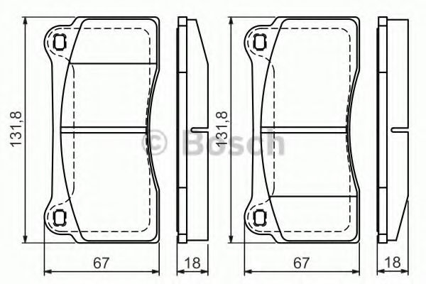 Комплект тормозных колодок, дисковый тормоз | перед | - Bosch 0 986 494 353