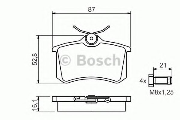 Колодки тормозные дисковые | зад | - Bosch 0 986 494 399