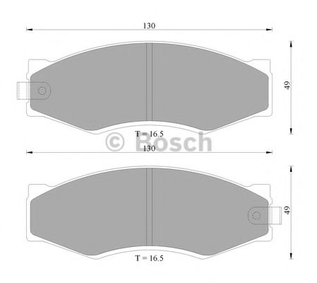 Колодки тормозные дисковые - Bosch 0 986 AB2 005