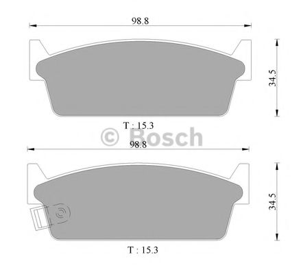 Снят с производства Колодки тормозные дисковые - Bosch 0 986 AB2 038