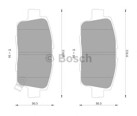 Колодки тормозные дисковые - Bosch 0 986 AB2 295