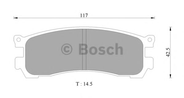 Колодки тормозные дисковые - Bosch 0 986 AB2 305
