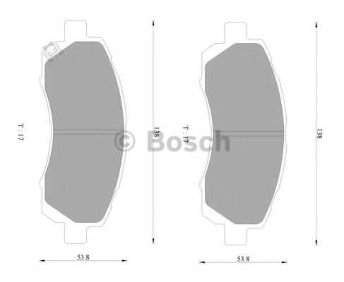Колодки тормозные дисковые | перед | - Bosch 0 986 AB2 323