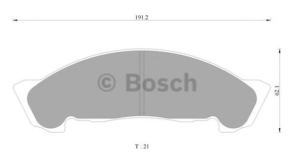 Комплект тормозных колодок, дисковый тормоз - Bosch 0 986 AB2 349