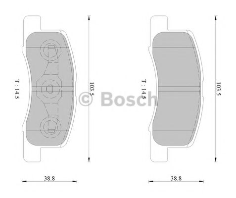 Снят с производства Комплект тормозных колодок, дисковый тормоз - Bosch 0 986 AB2 355