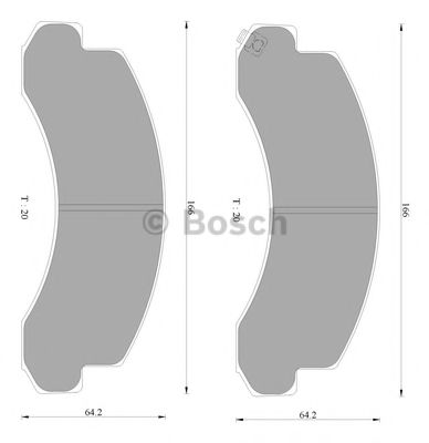 Комплект тормозных колодок, дисковый тормоз - Bosch 0 986 AB2 357