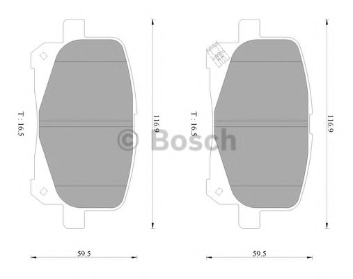 Колодки тормозные дисковые - Bosch 0 986 AB2 360