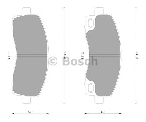 Колодки тормозные дисковые - Bosch 0 986 AB2 366