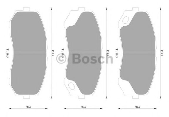 Колодки тормозные дисковые - Bosch 0 986 AB2 367