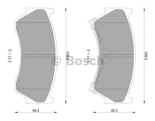 Комплект тормозных колодок, дисковый тормоз Bosch 0 986 AB2 612