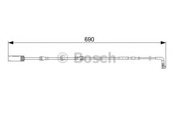 Сигнализатор, износ тормозных колодок Bosch                1 987 473 052