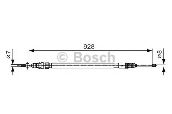 Трос, стояночная тормозная система - Bosch 1 987 482 000