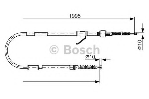 Трос, стояночная тормозная система - Bosch 1 987 482 069