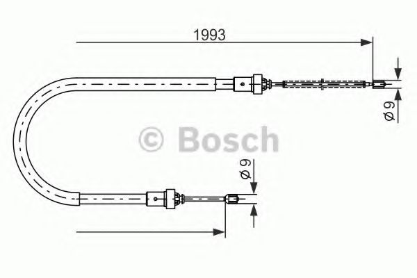 Трос, стояночная тормозная система - Bosch 1 987 482 233