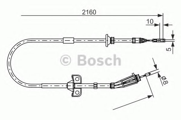 Трос стояночного тормоза - Bosch 1 987 482 284