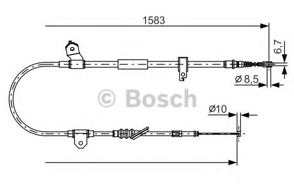 Трос, стояночная тормозная система - Bosch 1 987 482 296